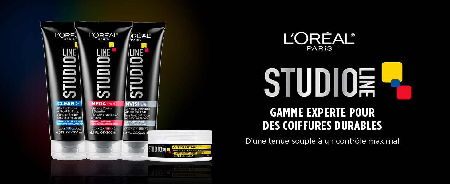 L'Oréal Paris Studio Line Produits Coiffant, contenu éducationel gamme complète